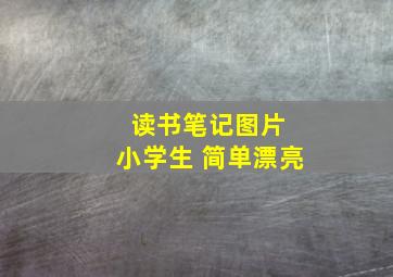 读书笔记图片 小学生 简单漂亮